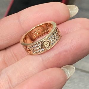 Rose gold plated ring